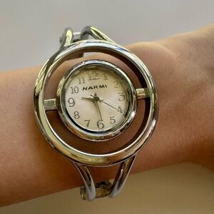 Silver Narmi brand stainless steel watch